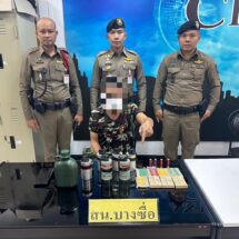 ตร.ป.สน.บางซื่อ จับทหารเมาพกระเบิดแก๊สน้ำตา-ระเบิดควัน