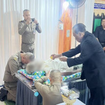 “บุญเลิศ​ พุทธเจริญ​” ประธานรดน้ำหลวงอาบศพ “พ.ท.วรวุฒิ พุทธเจริญ”