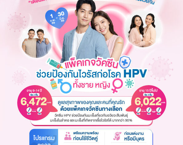 รามาธิบดี เฮลธ์ สเปซ@ พาราไดซ์ พาร์ค ชวนดูแลสุขภาพไปด้วยกันกับแพ็คเกจวัคซีน HPV