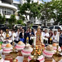 สนท. บวงสรวงพระสยามเทวาธิราช ประดิษฐานครบ 3 ปี เสริมสิริมงคล