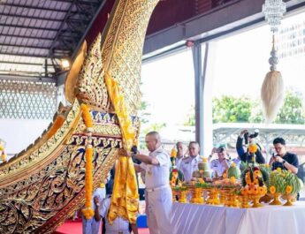 ทร. บวงสรวงพระภูมิเจ้าที่ พิธีสงฆ์-เซ่นไหว้แม่ย่านางเรือพระราชพิธี เตรียมขบวนพยุหยาตราทางชลมารค