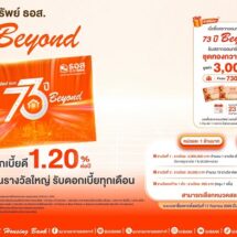 ธอส. ฉลอง 73 ปี กับ สลากพรีเมี่ยม 1 ล้านบาท ให้ผลตอบแทนหน้าสลากสูง 1.20% ต่อปี
